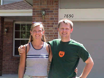 In front of their 1st house